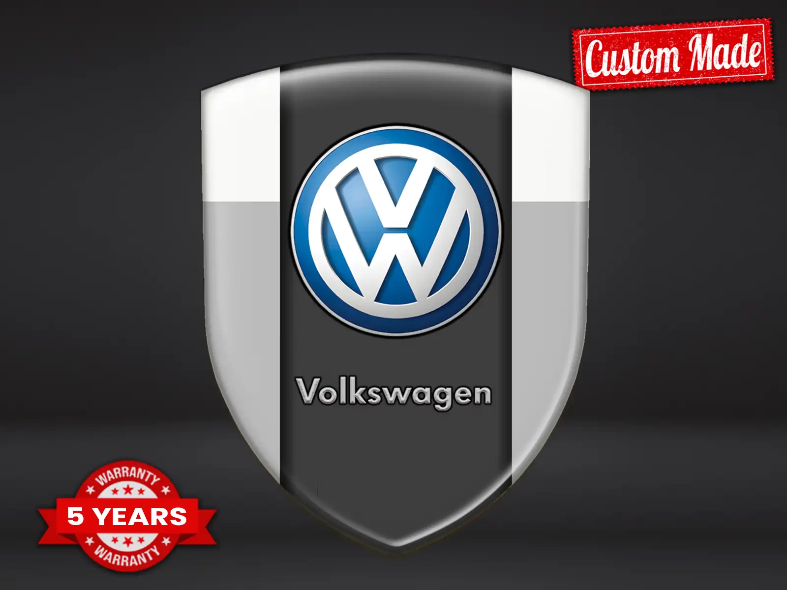 VW Waterproof Sticker Label Durable Sports Customizable